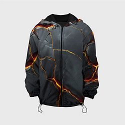 Детская куртка Серая текстура с золотым изломом