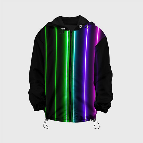 Детская куртка Neon lines / 3D-Черный – фото 1