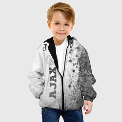 Куртка с капюшоном детская Ajax - white gradient по-вертикали, цвет: 3D-черный — фото 2