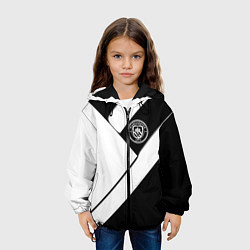 Куртка с капюшоном детская Манчестер Юнайтед геометрия, цвет: 3D-черный — фото 2