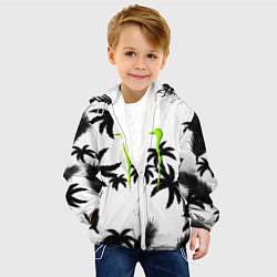 Куртка с капюшоном детская Monster energy пальмы, цвет: 3D-белый — фото 2