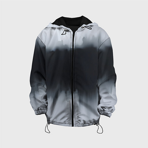 Детская куртка Разводы черной краски / 3D-Черный – фото 1