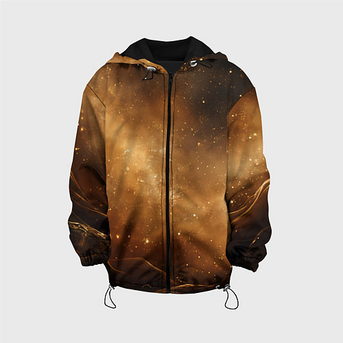 Детская куртка Песочный фон со звездами / 3D-Черный – фото 1