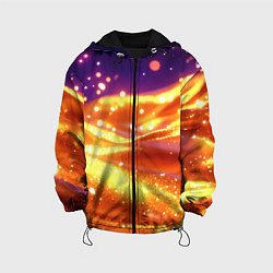 Куртка с капюшоном детская Золотая волнистая текстура, цвет: 3D-черный