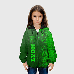 Куртка с капюшоном детская Lyon - green gradient по-вертикали, цвет: 3D-черный — фото 2