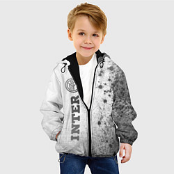 Куртка с капюшоном детская Inter - white gradient по-вертикали, цвет: 3D-черный — фото 2