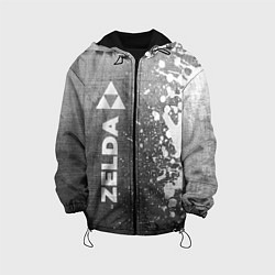 Куртка с капюшоном детская Zelda - grey gradient по-вертикали, цвет: 3D-черный