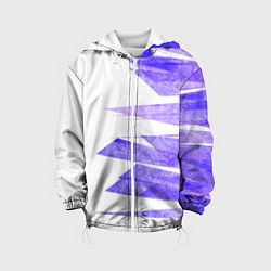 Куртка с капюшоном детская Color white purple, цвет: 3D-белый