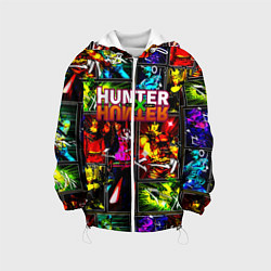 Куртка с капюшоном детская Hunter x hunter neon anime, цвет: 3D-белый