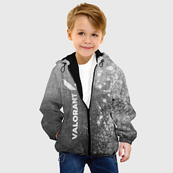 Куртка с капюшоном детская Valorant - grey gradient по-вертикали, цвет: 3D-черный — фото 2