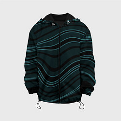 Детская куртка Тёмный синий волнистые полосы