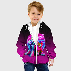 Куртка с капюшоном детская Tom and Jerry - neon glow fantasy, цвет: 3D-белый — фото 2