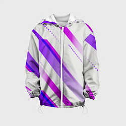 Куртка с капюшоном детская Color white pink, цвет: 3D-белый
