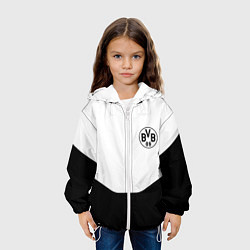 Куртка с капюшоном детская Borussia geometry, цвет: 3D-белый — фото 2