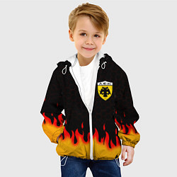 Куртка с капюшоном детская AEK fire hexagon, цвет: 3D-белый — фото 2