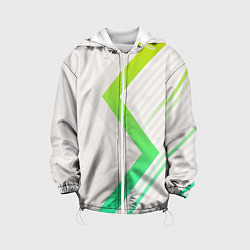 Детская куртка Color white line green