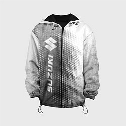 Куртка с капюшоном детская Suzuki - grey gradient по-вертикали, цвет: 3D-черный