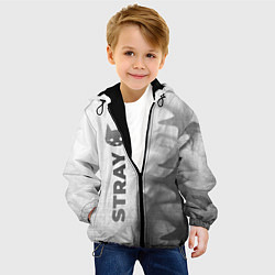Куртка с капюшоном детская Stray - white gradient по-вертикали, цвет: 3D-черный — фото 2