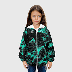 Куртка с капюшоном детская The triangle is light blue, цвет: 3D-белый — фото 2