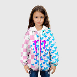 Куртка с капюшоном детская Monster energy neon anime, цвет: 3D-белый — фото 2