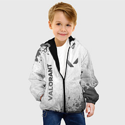 Куртка с капюшоном детская Valorant - white gradient вертикально, цвет: 3D-черный — фото 2