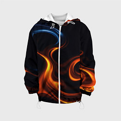 Куртка с капюшоном детская The color is fire orange, цвет: 3D-белый