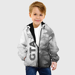 Куртка с капюшоном детская GTA - white gradient по-вертикали, цвет: 3D-черный — фото 2