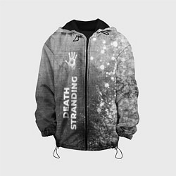 Куртка с капюшоном детская Death Stranding - grey gradient по-вертикали, цвет: 3D-черный