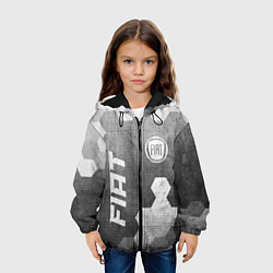 Куртка с капюшоном детская Fiat - grey gradient вертикально, цвет: 3D-черный — фото 2