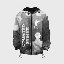 Куртка с капюшоном детская Counter Strike - grey gradient вертикально, цвет: 3D-черный