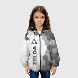 Куртка с капюшоном детская Zelda - white gradient по-вертикали, цвет: 3D-черный — фото 2