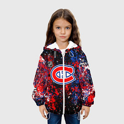 Куртка с капюшоном детская Montreal Canadiens NHL black, цвет: 3D-белый — фото 2