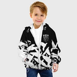 Куртка с капюшоном детская Monster energy crow, цвет: 3D-белый — фото 2