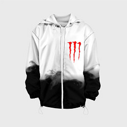Куртка с капюшоном детская Monster energy splash smoke, цвет: 3D-белый