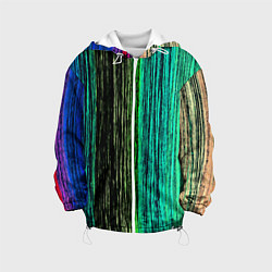 Куртка с капюшоном детская Цветовая палитра, цвет: 3D-белый