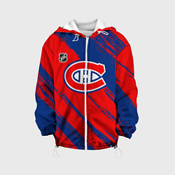 Куртка с капюшоном детская Монреаль Канадиенс - брызги, цвет: 3D-белый