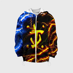 Куртка с капюшоном детская Doom молнии шторм, цвет: 3D-белый