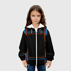 Куртка с капюшоном детская Neon black red blue, цвет: 3D-белый — фото 2