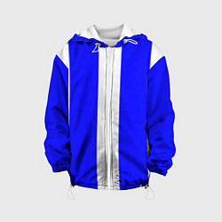 Куртка с капюшоном детская Color white blue line, цвет: 3D-белый