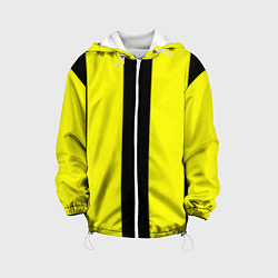 Куртка с капюшоном детская Color yellow black line, цвет: 3D-белый