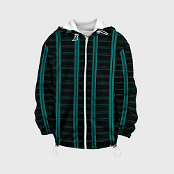 Куртка с капюшоном детская Color blue dark stripe, цвет: 3D-белый