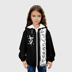 Куртка с капюшоном детская Doom символы марса, цвет: 3D-белый — фото 2