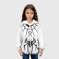 Куртка с капюшоном детская Паук на белом - the web of Fate, цвет: 3D-белый — фото 2