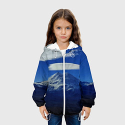 Куртка с капюшоном детская Эльбрус с облаками, цвет: 3D-белый — фото 2