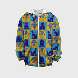 Куртка с капюшоном детская Символы Египта, цвет: 3D-белый