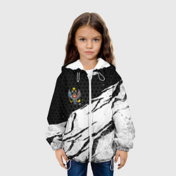 Куртка с капюшоном детская Российская империя - потертости, цвет: 3D-белый — фото 2