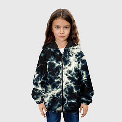 Куртка с капюшоном детская Чёрно-синий разряд абстракция, цвет: 3D-черный — фото 2