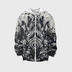 Куртка с капюшоном детская Abstract pattern - graffiti, цвет: 3D-белый