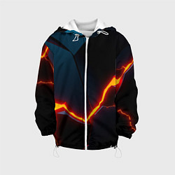 Куртка с капюшоном детская Plate split, цвет: 3D-белый