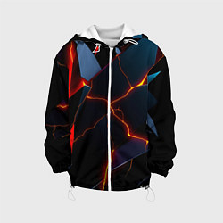 Куртка с капюшоном детская Plate fracturing, цвет: 3D-белый